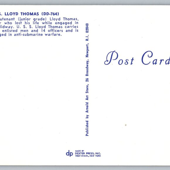 Postcard  Unposted  Warships [Destroyers] Lot of 8 Historic Collection #1163 - Picture 14 of 16